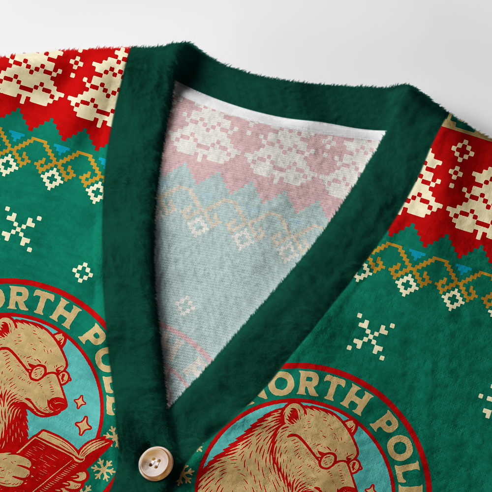 Pagewings North Pole Book Club Light Knit Unisex Cardigan Sweaters