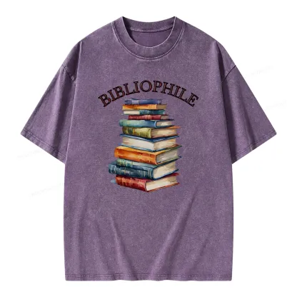 Pagewings Bibliophile Unisex Washed T-shirt