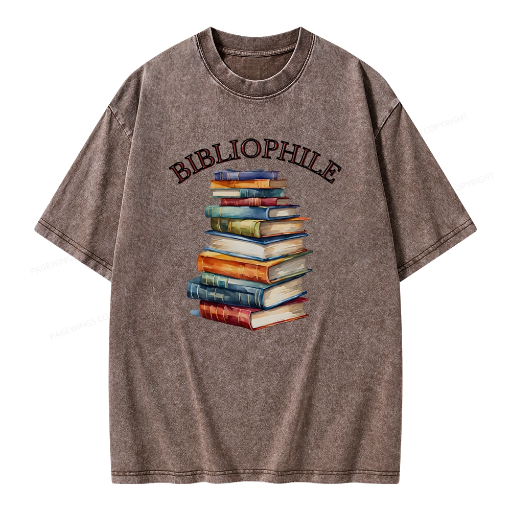Pagewings Bibliophile Unisex Washed T-shirt
