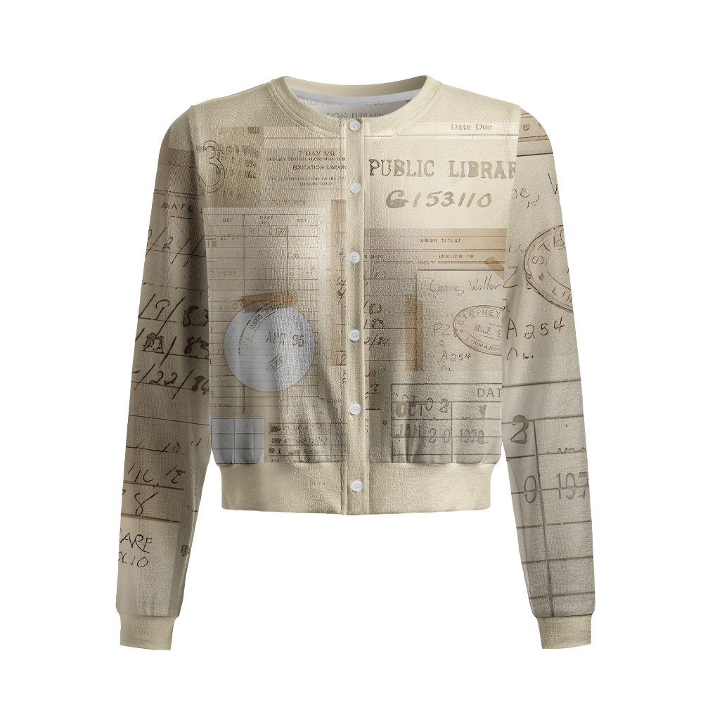 Pagewings Bookish Vibe Crew Neck Cardigan Sweaters
