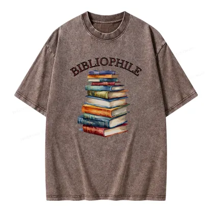 Pagewings Bibliophile Unisex Washed T-shirt
