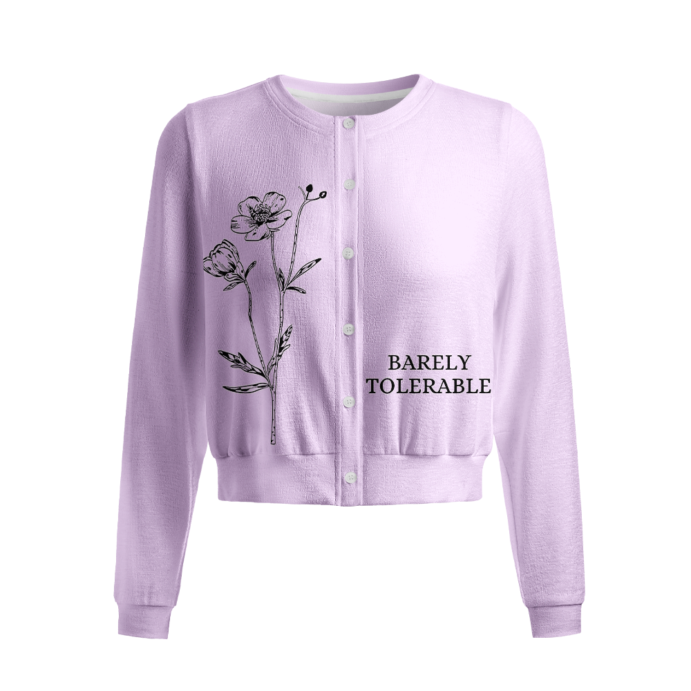 Pagewings Pride And Prejudice Barely Tolerable Essential Crew Neck Cardigan Sweaters