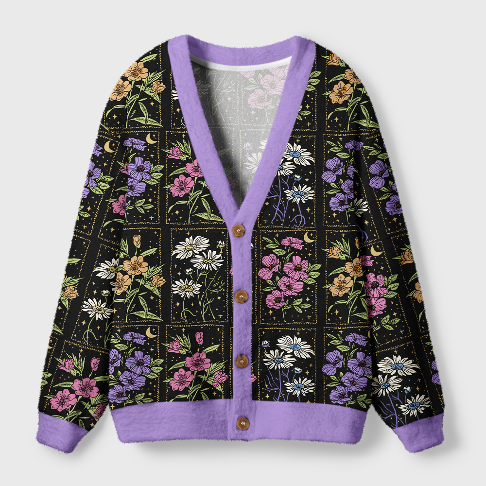 Pagewings Floral Light Knit Unisex Cardigan Sweaters