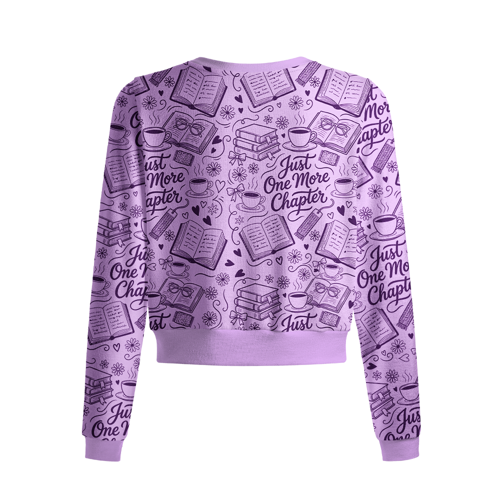Pagewings Just One More Chapter Crew Neck Cardigan Sweaters