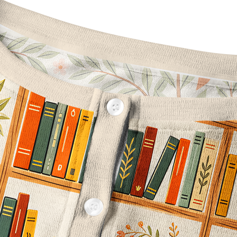 Pagewings Bookish Vibe Chapter Crew Neck Cardigan Sweaters
