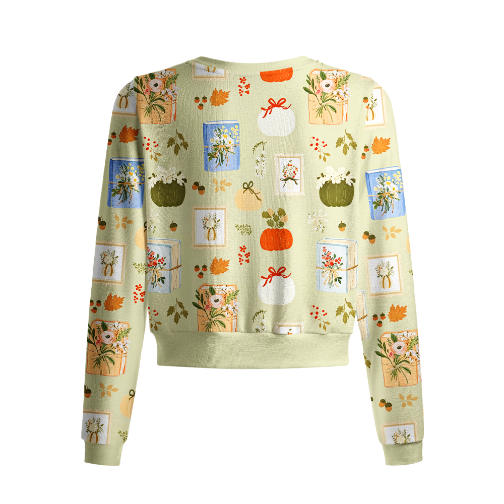 Pagewings Bookish Vibe Crew Neck Cardigan Sweaters