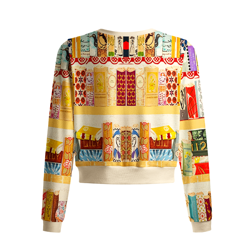 Pagewings Bookish Vibe Crew Neck Cardigan Sweaters