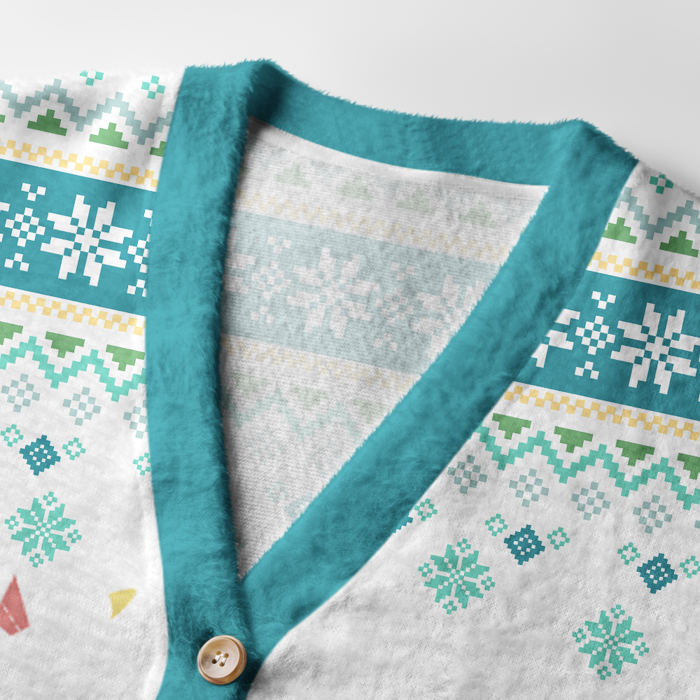 Pagewings Christmas Cozy Reading Light Knit Unisex Cardigan Sweaters
