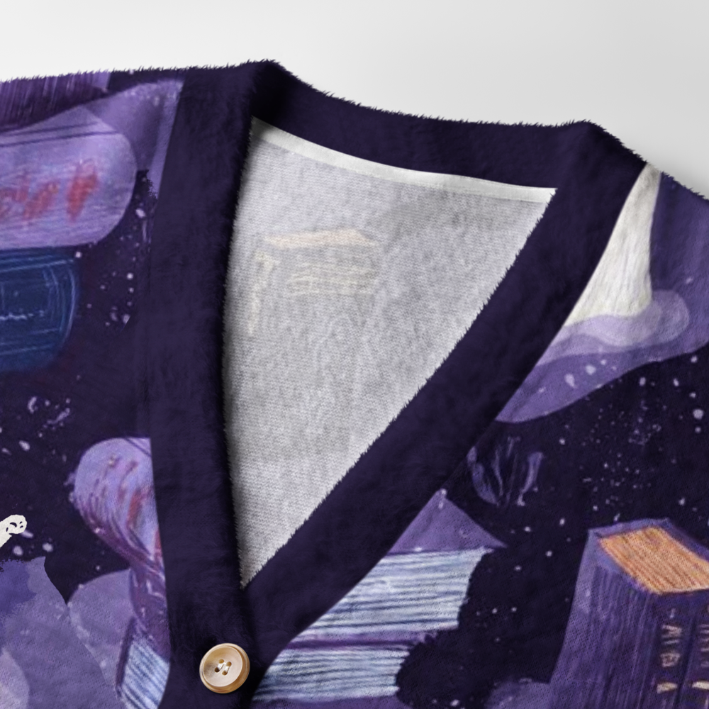 Pagewings Fantasy Reading Light Knit Unisex Cardigan Sweaters