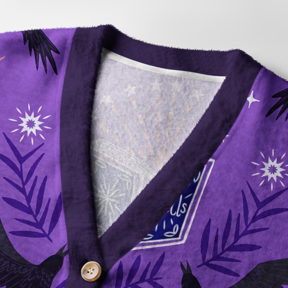 Pagewings Fantasy Reading Light Knit Unisex Cardigan Sweaters