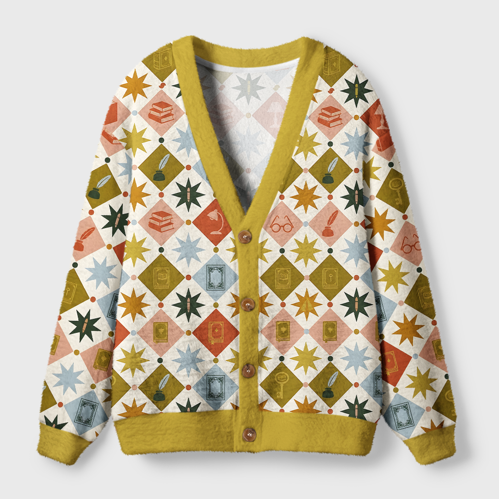 Pagewings Bookish Vibe Light Knit Unisex Cardigan Sweaters