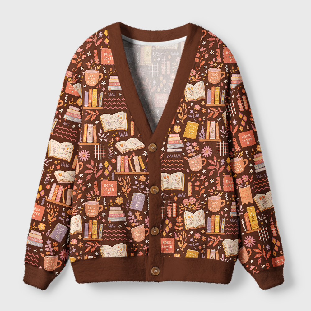 Pagewings Bookish Vibe Light Knit Unisex Cardigan Sweaters