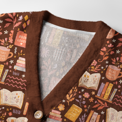 Pagewings Bookish Vibe Light Knit Unisex Cardigan Sweaters