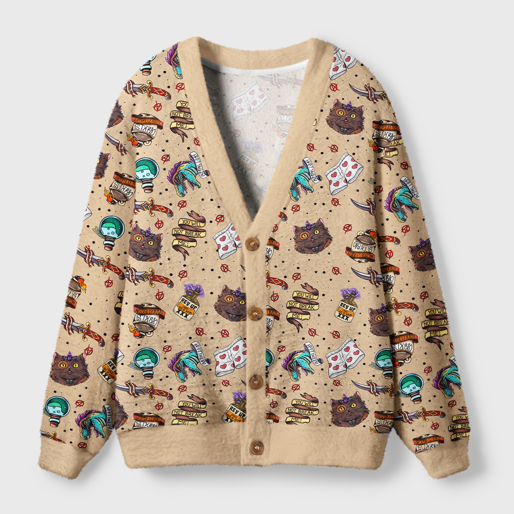 Pagewings Sci Fi Book Lover Light Knit Unisex Cardigan Sweaters