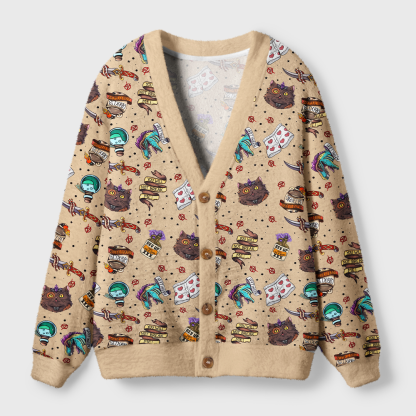 Pagewings Sci Fi Book Lover Light Knit Unisex Cardigan Sweaters