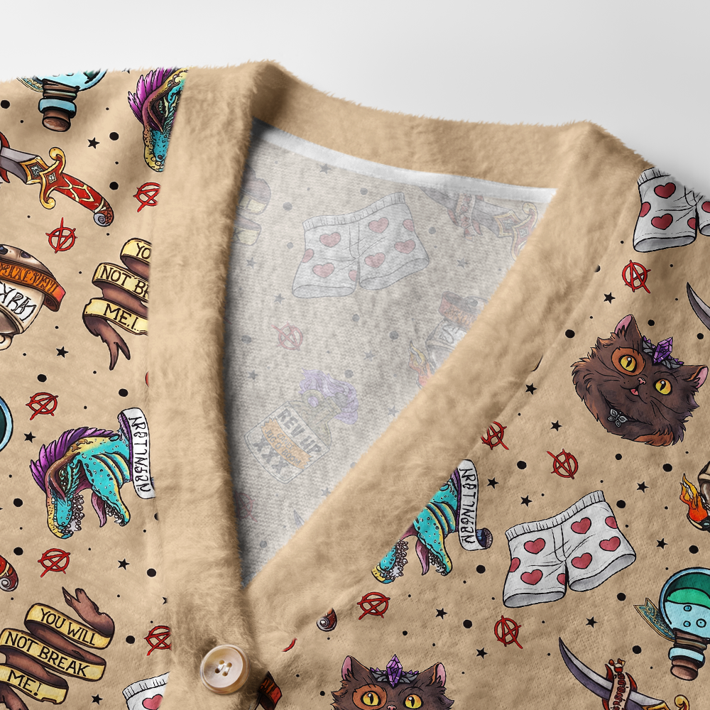 Pagewings Sci Fi Book Lover Light Knit Unisex Cardigan Sweaters
