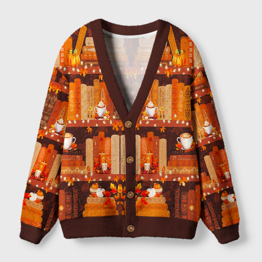 Pagewings Cozy Reading Light Knit Unisex Cardigan Sweaters
