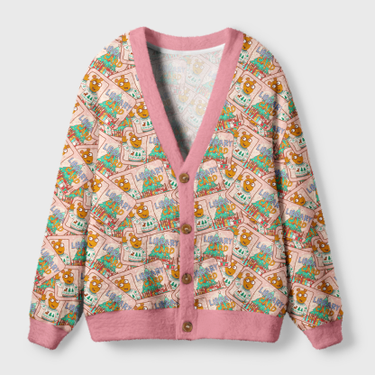 Pagewings Library Card Light Knit Unisex Cardigan Sweaters