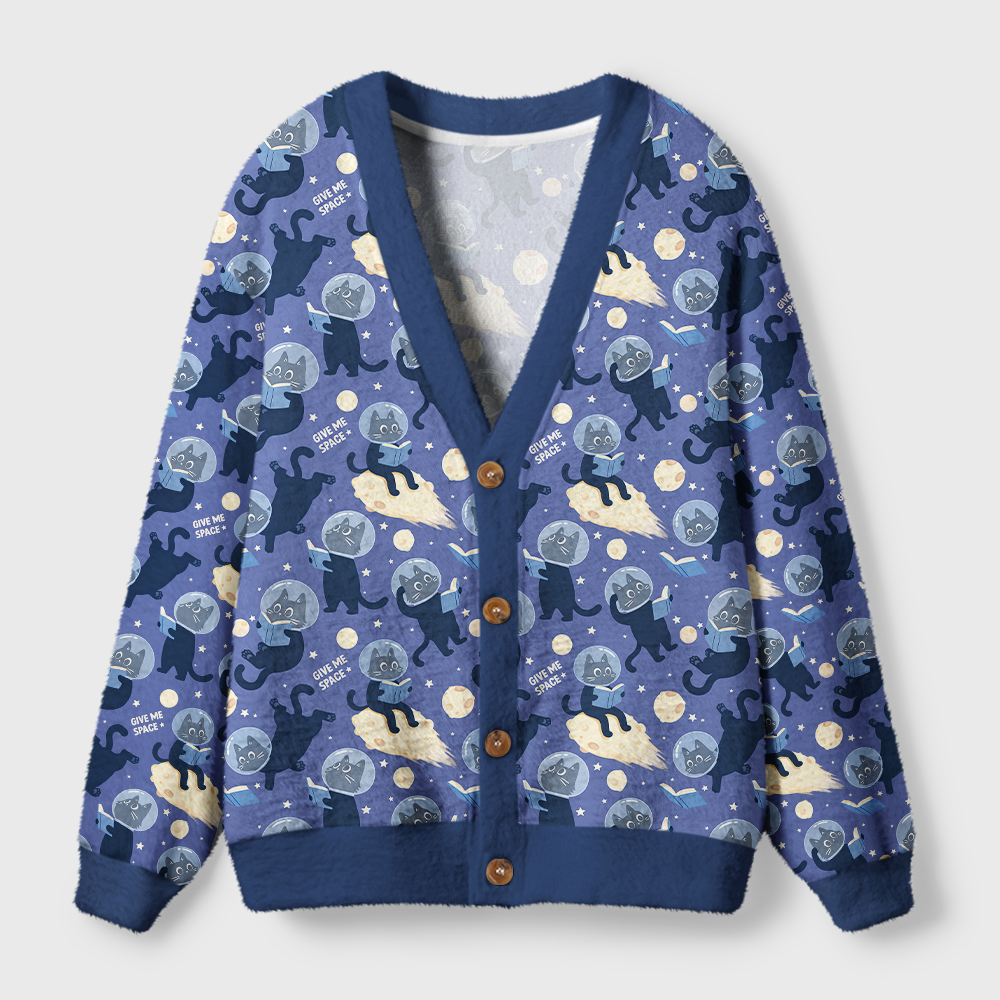 Pagewings Give Me Space Light Knit Unisex Cardigan Sweaters