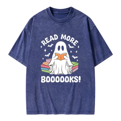 Pagewings Read More Booooks Unisex Washed T-shirt