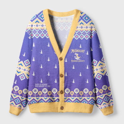 Pagewings Midnight Readers Society Light Knit Unisex Cardigan Sweaters