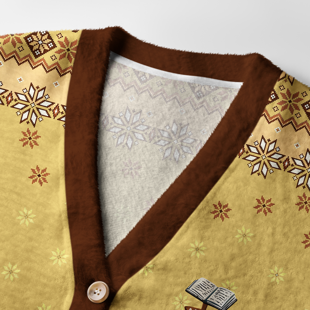 Pagewings Reading Retreat Light Knit Unisex Cardigan Sweaters