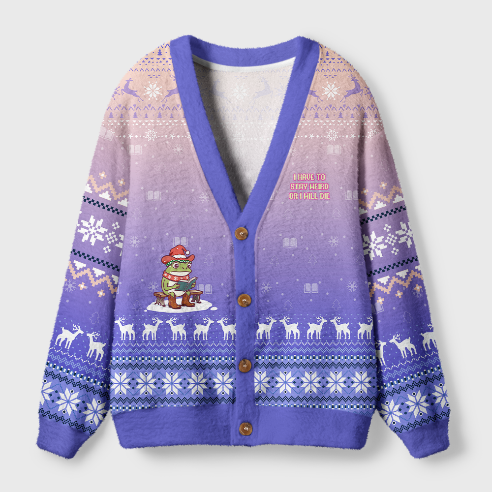 Pagewings I Read To Stay Alive And Be A Little Free Light Knit Unisex Cardigan Sweaters