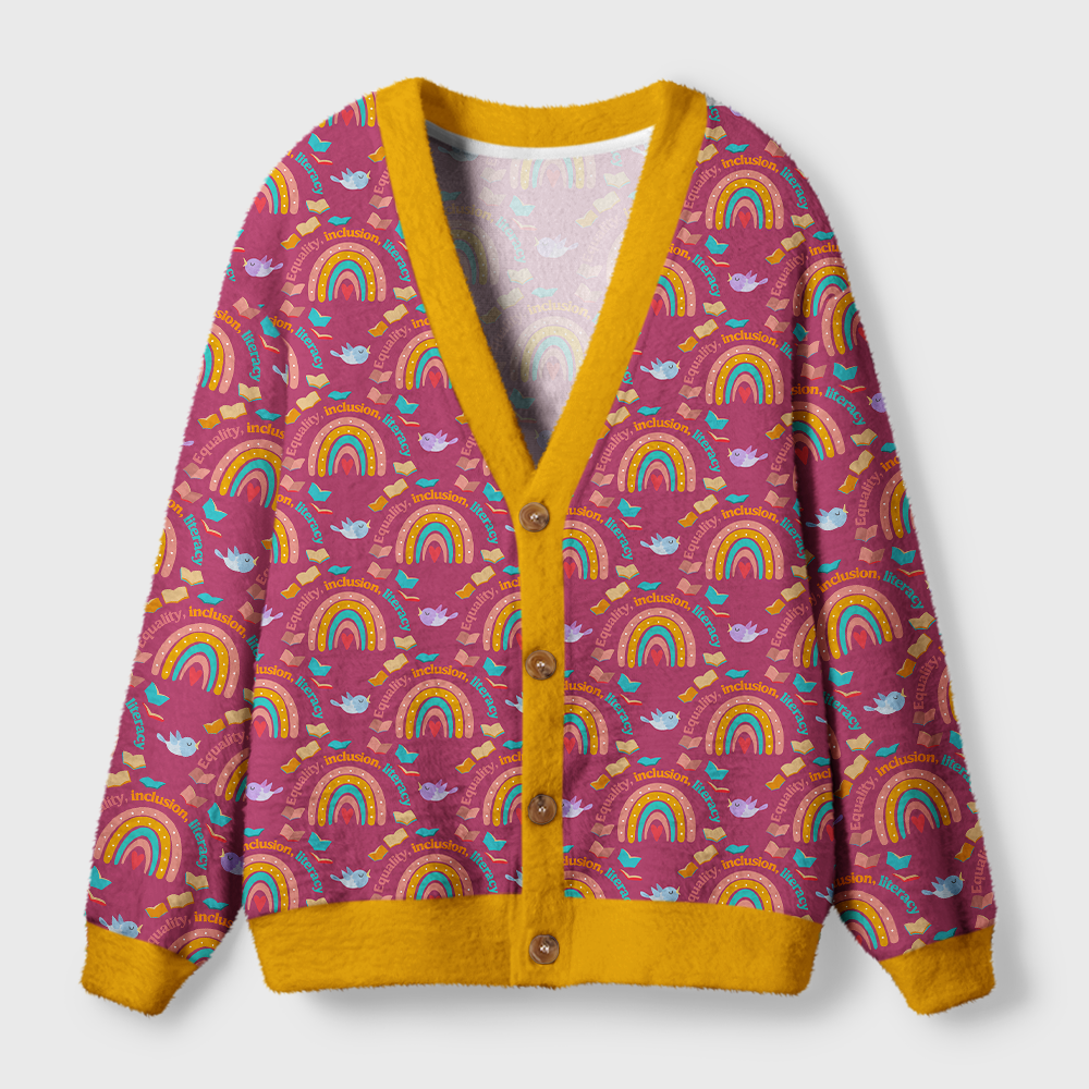 Pagewings Literacy Light Knit Unisex Cardigan Sweaters