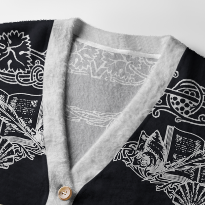 Pagewings I Do Not Think Therefore I Do Not Am Light Knit Unisex Cardigan Sweaters