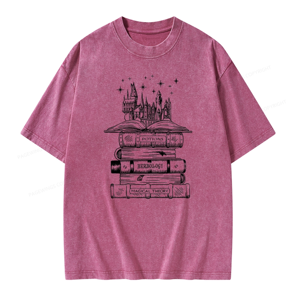 Pagewings Potions Herbology Magical Theory Unisex Washed T-shirt