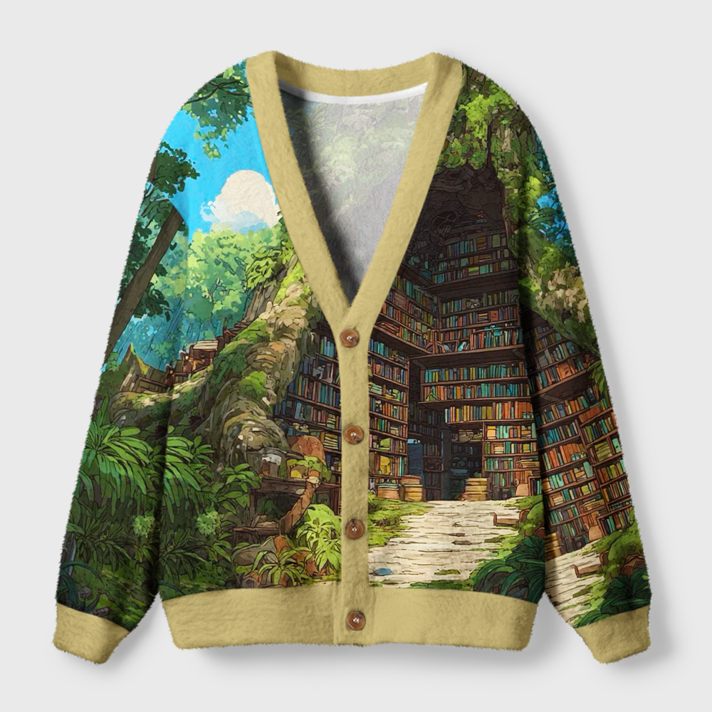 Pagewings Library Light Knit Unisex Cardigan Sweaters