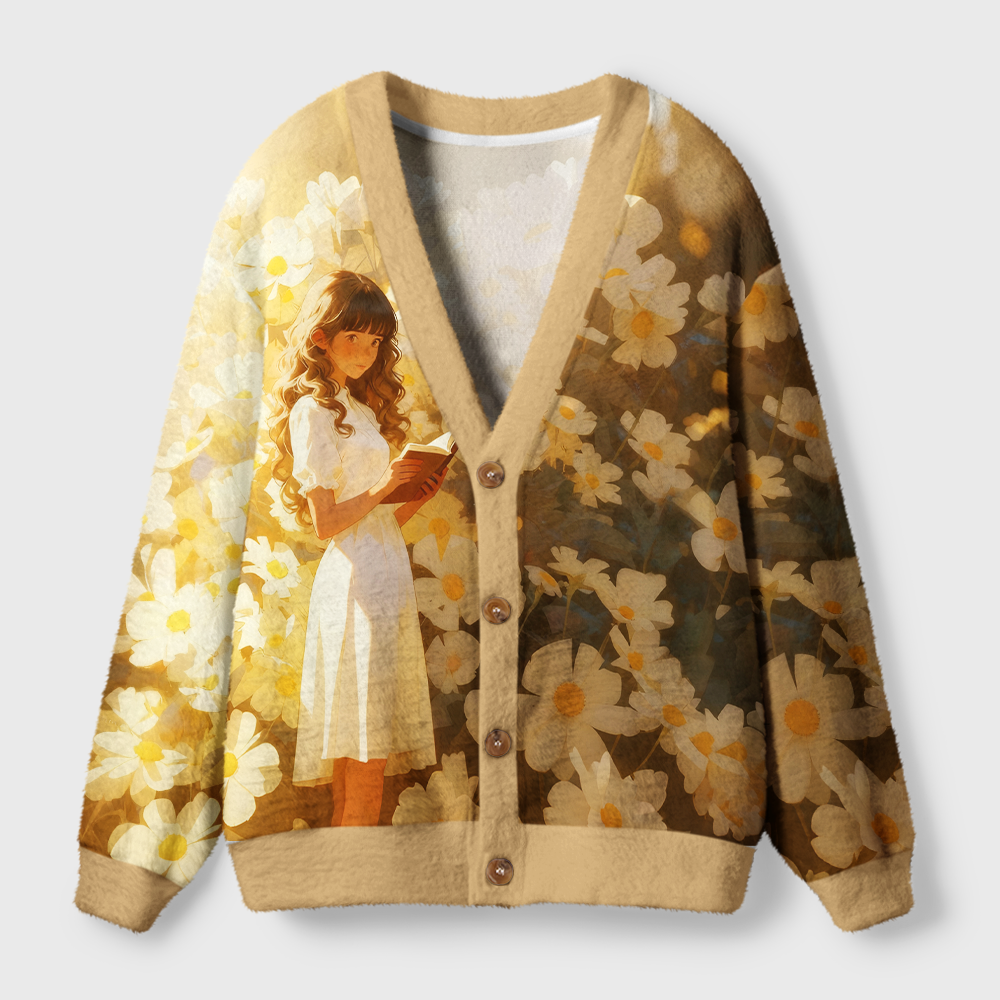 Pagewings The Life of a Book Girl Light Knit Unisex Cardigan Sweaters