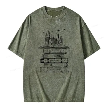 Pagewings Potions Herbology Magical Theory Unisex Washed T-shirt
