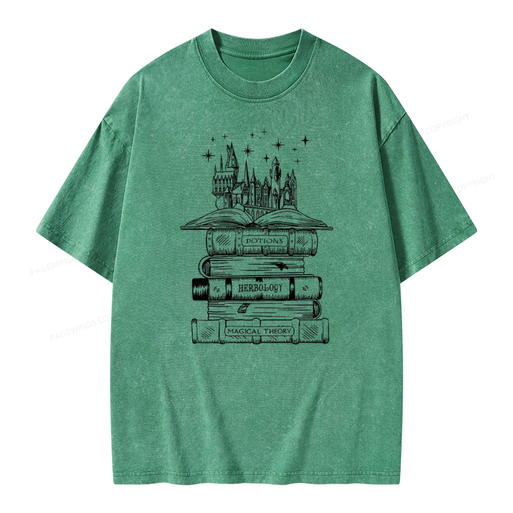 Pagewings Potions Herbology Magical Theory Unisex Washed T-shirt