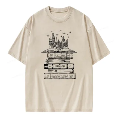 Pagewings Potions Herbology Magical Theory Unisex Washed T-shirt