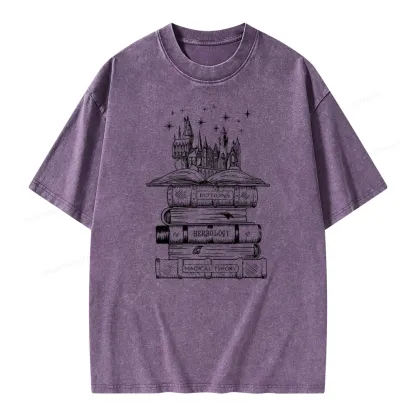 Pagewings Potions Herbology Magical Theory Unisex Washed T-shirt
