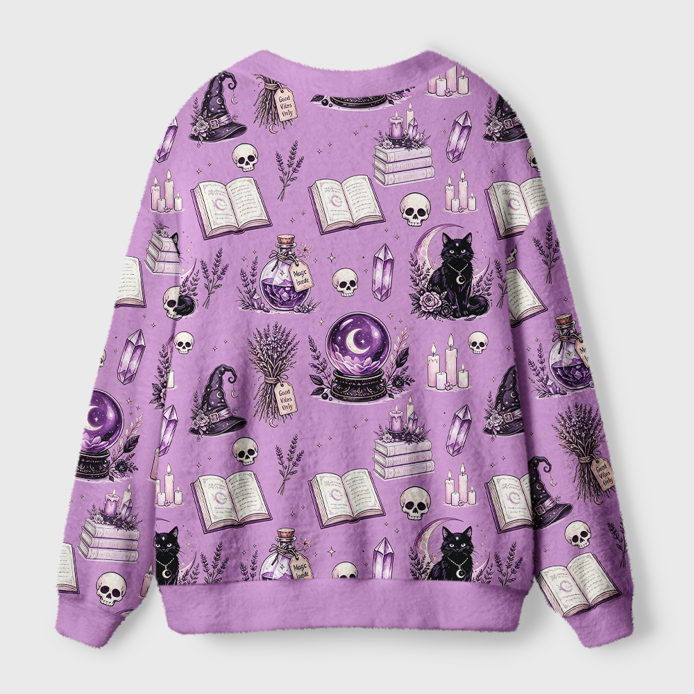 Pagewings Halloween Bookish Light Knit Unisex Cardigan Sweaters
