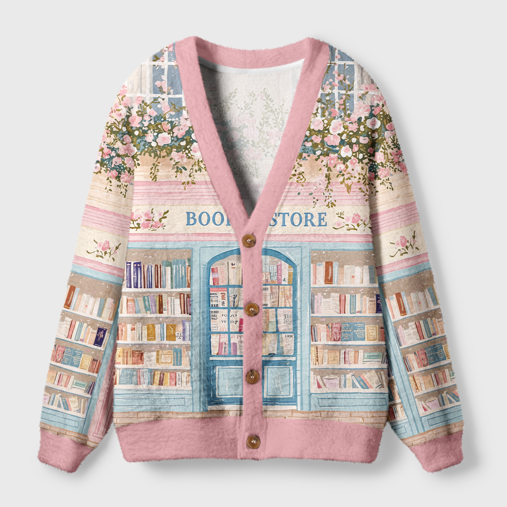 Pagewings Bookstore Light Knit Unisex Cardigan Sweaters