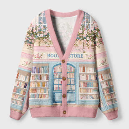 Pagewings Bookstore Light Knit Unisex Cardigan Sweaters
