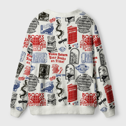 Pagewings Bookish Vibe Light Knit Unisex Cardigan Sweaters