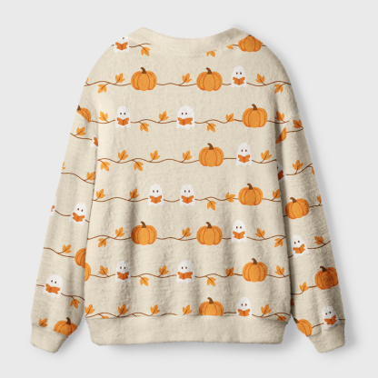 Pagewings Ghosts Love Reading Light Knit Unisex Cardigan Sweaters