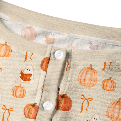 Pagewings Ghosts Love Reading Crew Neck Cardigan Sweaters