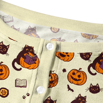 Pagewings Halloween Bookish Crew Neck Cardigan Sweaters