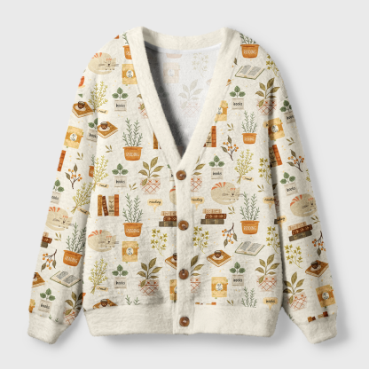 Pagewings Bookish Vibe Light Knit Unisex Cardigan Sweaters