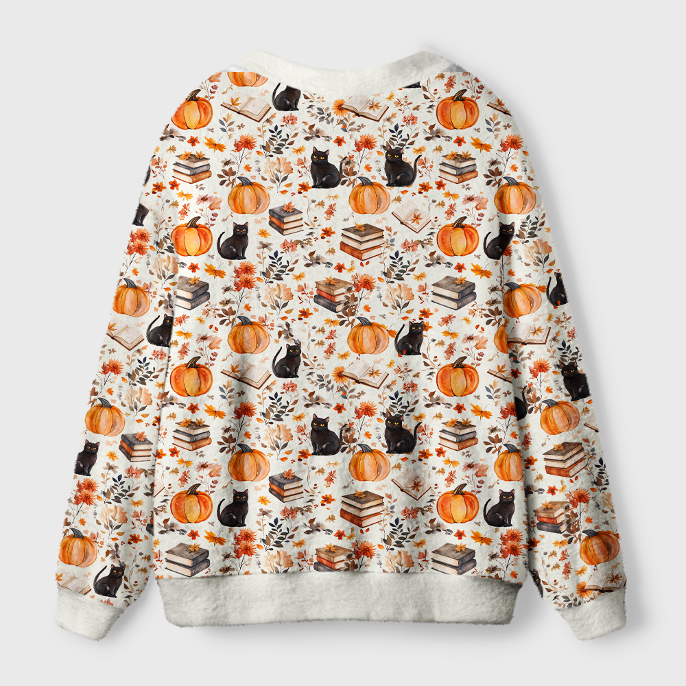 Pagewings Halloween Bookish Light Knit Unisex Cardigan Sweaters