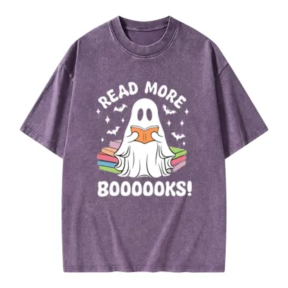 Pagewings Read More Booooks Unisex Washed T-shirt