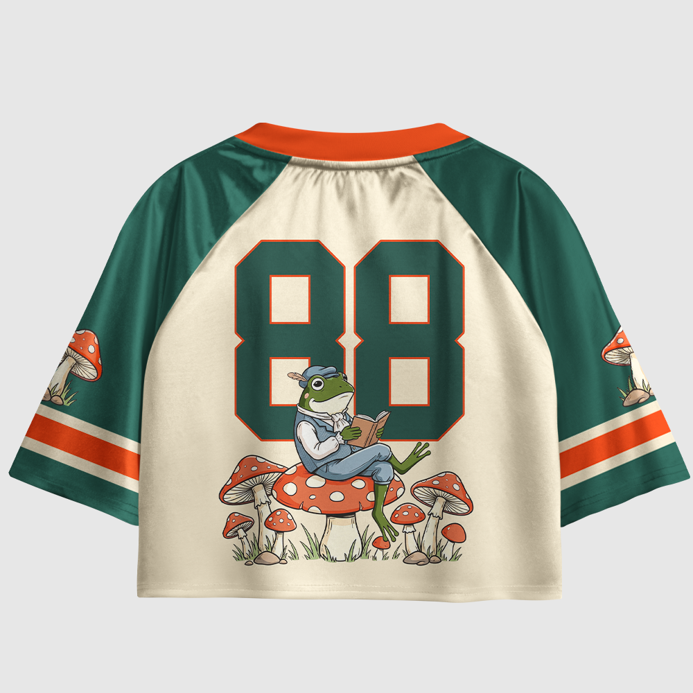 Pagewings Full Of Rage And Whimsy Women's Cropped Jersey