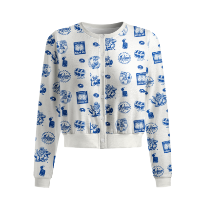 Pagewings Sci Fi Book Lover Crew Neck Cardigan Sweaters