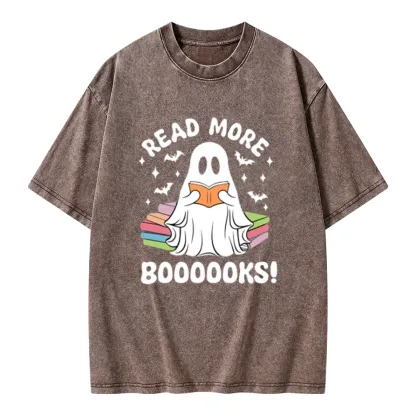Pagewings Read More Booooks Unisex Washed T-shirt