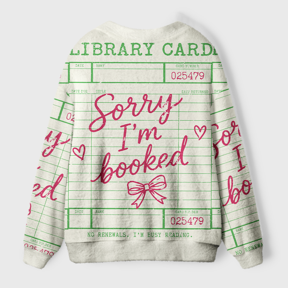 Pagewings Dlibrary Card Light Knit Unisex Cardigan Sweaters